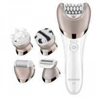Эпилятор GEMEI GM-7003 аккумуляторный беспроводной с 5 насадками женский