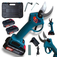 Секатор ручной аккумуляторный садовый 2,5 на 2 АКБ 68v в кейсе Domotec