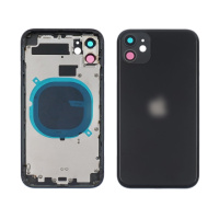 Корпус для Apple iPhone 11 Black (чёрный) с задним стеклом, рамкой и стеклом камеры