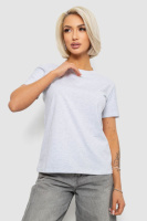 Футболка жіноча однотонна, колір світло-сірий, 204R3333