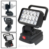 Тушка 15 LED Світлодіодний акумуляторний ліхтарик для типу Makita 18 В, робочий прожектор  на акумуляторі для кемпінгу та походів