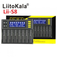 Зарядное устройство для Liitokala Lii-S8, 8 каналов, Ni-Mh/Li-ion/LiFePo4, 220V/12V, LED+LCD