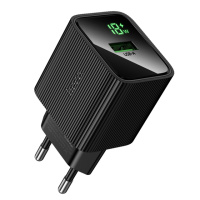 Сетевое зарядное устройство Hoco CS81A USB QC с дисплеем black