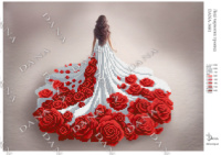 Схема під вишивку Леді червоних троянд