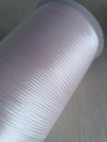 Косая бейка х/б , 1,5см - 50 полиэстер, заказ кратно метру. цвет 1100 ( молочно-розовый