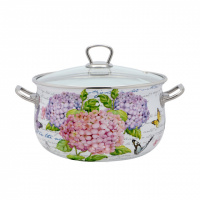 Кастрюля эмалированная 5,1 л «Гортензия» 15041