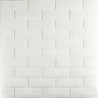 3D панель самоклеющаяся 700х770х3мм кирпич Белый (001-3) SW-00000174