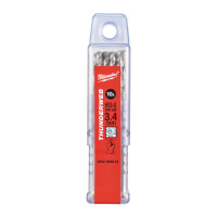 Свердло по металу THUNDERWEB HSS-G MILWAUKEE DIN338, діаметр 3,4х70х39мм, (10шт), пластикова коробка