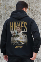 Утеплене зіп худі на флісі зіпер з принтом Hayes Without Kane Black