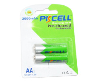 Акумулятор PKCELL 1.2V AA 2000mAh NiMH Already Charged, 2 штуки у блістері ціна за блістер, Q25