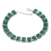 Серебряный браслет CatalogSilver с натуральным агатом 8.63ct, вес изделия 16,44 гр (2190943) 1720 размер