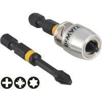 Набор бит DeWALT IMPACT TORSION, ударных, Pz2, L=50 мм, 2 шт.+магнитный держатель (DT70535T)