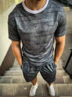 Сірий чоловічий літній комфортний спортивний костюм | 42-5/644