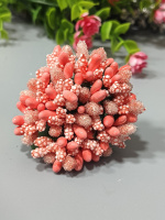 Тычинка «незабудка»/ персиковый/ цена за букет 12 веточек