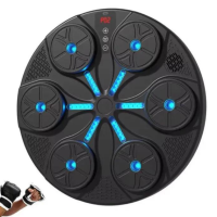 Тренажер для боксу музичний з підсвічуванням та Bluetooth чорний