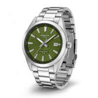 Чоловічий годинник Casio Edifice EFV-160D-3A з зеленим циферблатом та сталевим браслетом