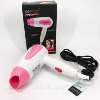 Фен для волосся складаний дорожній Gemei GM-1756 1200 Вт, Домашній фен для укладання. Колір: рожевий