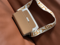 Сумочка крос боді через плече «Мілана» біло-коричневий