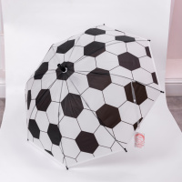 Классический детский зонт-трость полуавтомат из полиэстера 8 спиц диаметр 82 см Черный HP-23-9B