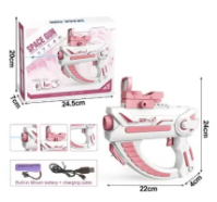 Водний пістолет на акумуляторі рожевий