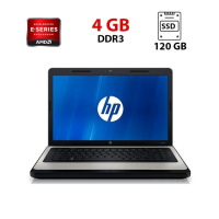 Ноутбук Б-класс HP 635 / 15.6« (1366x768) TN / AMD E-300 (2 ядра по 1.3 GHz) / 4 GB DDR3 / 120 GB SSD / AMD Radeon HD 6310 Graphics / WebCam / АКБ...