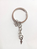 Заготовка для брелка. Кольцо 3 см. Цвет - серебро. Цена указана за 1 шт.