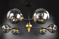 Люстра потолочная на 6 лампочек 26491 Латунь 30-70х94х94 см.