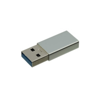 Адаптер переходник T2 Type-C to USB QC 3.0 металлический silver