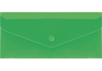 Євроконверт Е65 прозорий на кнопці, 180 мкм, фактура «глянець», ст., зелений
