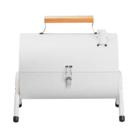 Мангал угольный двусторонний 38×28×40 см с решеткой белый HP452GBE