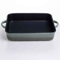 Форма для випікання порцелянова з ручками 29.5х23.5х6.5 см чорний KS-624