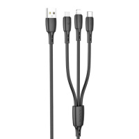 Дата кабель Borofone BX71 USB to 3in1 (1m) Чорний - купити в SmartEra.ua