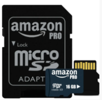 Карта памяти Micro SDHC 16GB Amazon pro microSD Микро СД карта с адаптером