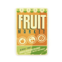 Магніт вінтаж «Fruit Market», метал, 10 х 8 см