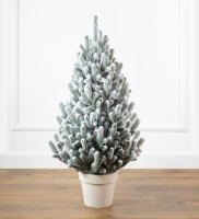 Віденська засніжена 90 см маленька ялинка лита в горщику Сіга Груп