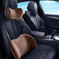 Набор подушек ортопедических под шею и спину в машину,подушки на подголовник и спинку сиденья,коричневые