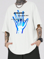 Футболка біла з ДТФ принтом | 57-027