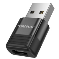 Адаптер переходник Borofone BV18 Type-C to USB 2.0 черный