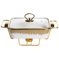 Мармітниця прямокутна на підставці з підігрівом 31х16х11 см ML-860-11