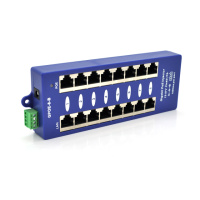 8-портовый POE-инжектор питания, с 8xRJ45  портами Ethernet 10/100/1000Мбит/с, IEEE802.3af/at, 12-57V, PIN45+/78-