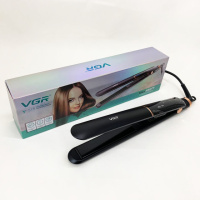 Утюжок для волос VGR V-515 BLACK с ЖК-дисплеем керамический стайлер для выравнивания волос и завивки