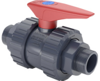 Кран кульовий ПВХ Hidroten 1011102, з різьбовим закінченням, d3/4«-3/4»