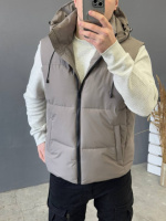 Жилетка безрукавка чоловіча Easy сіра беж RD429