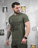 Тактична потоотводна футболка NECRON ЗСУ олива ДЛ6378