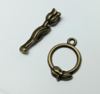 Замок «тогл» / размер 1,8×1,3 см/ цвет бронза