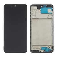 Дисплей для Samsung M515/ M51 с чёрным тачскрином и корпусной рамкой OLED