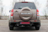 Задняя защита AK003-2 Черный (нерж. сталь) для Suzuki Grand Vitara 2005-2017 гг