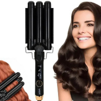 Потрійна плойка для завивки волосся VGR V-591 (три хвилі)