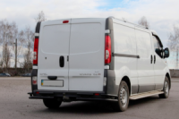 Задняя защита AK003-Plus-2 Черный (нержавейка) для Renault Trafic 2001-2015 гг