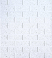Самоклеюча декоративна 3D панель під білу цеглу 700x770x5 мм